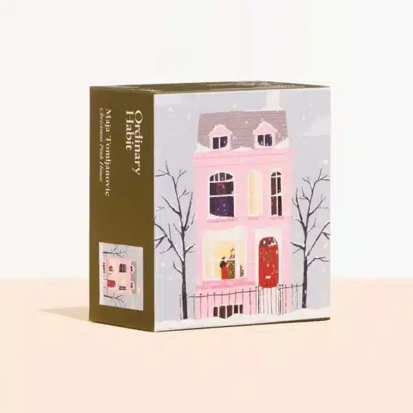 Christmas Pink House Puzzle by Maja Tomljanovic 100 pièces