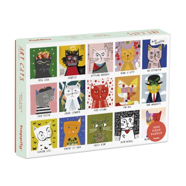 puzzle art cats happily 1000 pièces