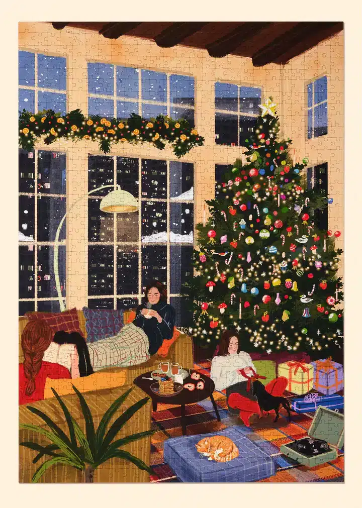 Puzzle Christmas in the City de 1000pièces de la marque Ordinary Habit complété