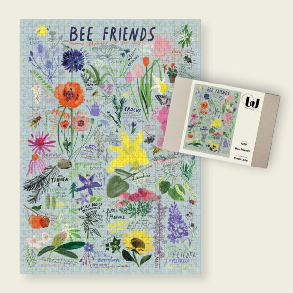 puzzle bee friends de la marque wonderpieces composé de 1000 pièces