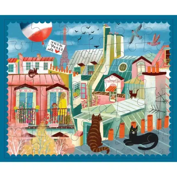 Puzzle toits de paris de eeboo de 36 pièces