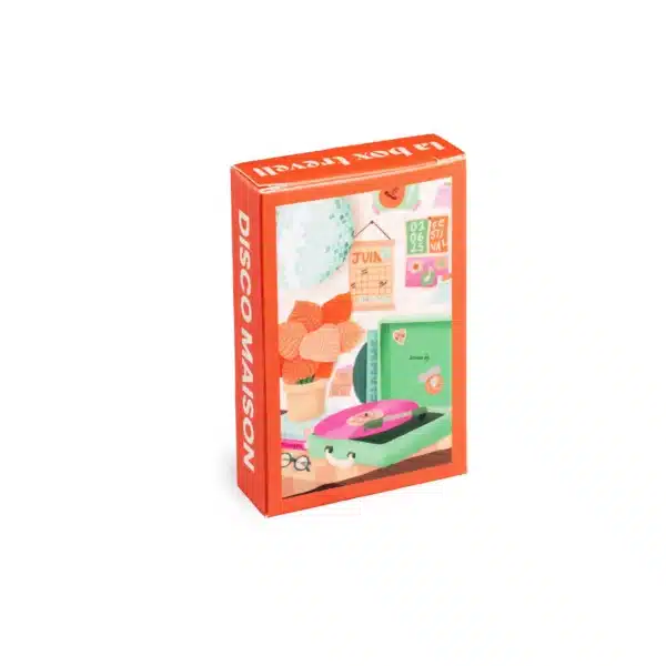 mini puzzle disco maison de la box trevell de 99 pièces, micro-puzzle illustré musique.