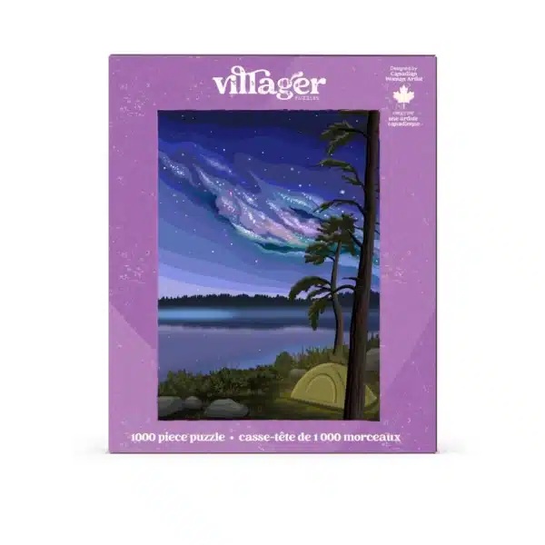 puzzle northern camping de villager de 1000 pièces, puzzle nature, puzzle espace, puzzle camping