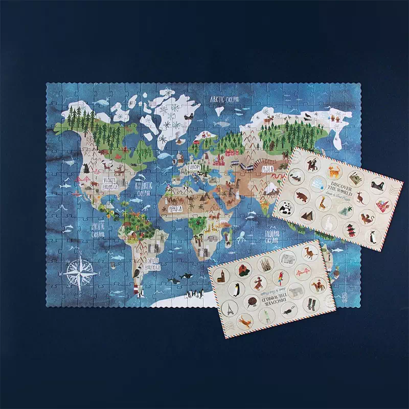 puzzle monté du puzzle discover the world de londji de 200 pièces