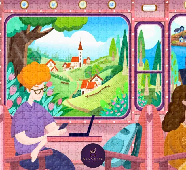 Puzzle Train Ride Elewhite 1000 pièces