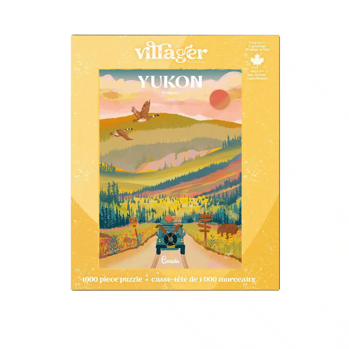 puzzle yukon road trip de villager de 1000 pièces